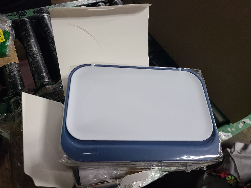 Photo 1 of 2 Pack Wipes Dispenser, Wipe Holder for Baby & Adult, Seposeve Refillable Wipe Container, Keeps Wipes Fresh, One-Handed Operation. Non-Slip, Easy Open/Close Wipes Pouch Case(2 Blue)