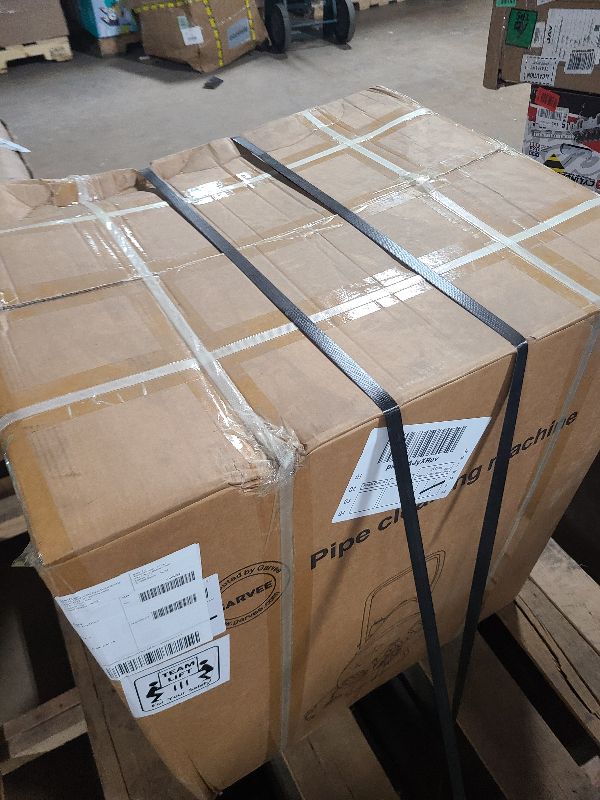 Photo 1 of 100Ft 3/4 Inch Cable Auto Feed Portable Electric Sewer Snake, 750W Drain Cleaning Machine, Electric Drain Auger with 6 Cutter Air-Activated Foot Switch for 4" to 8" Pipes