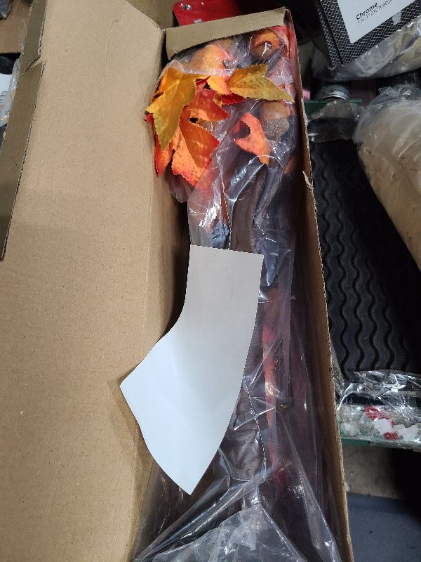 Photo 1 of 2 Pack 24 Inch Prelit Fall Lighted Maple Tree 48 LED Timer Thanksgiving Decorations Table Lights, Acorn Pumpkin Lights Battery Operated for Wedding Party Gifts Autumn Harvest Home Decor Indoor Outdoor