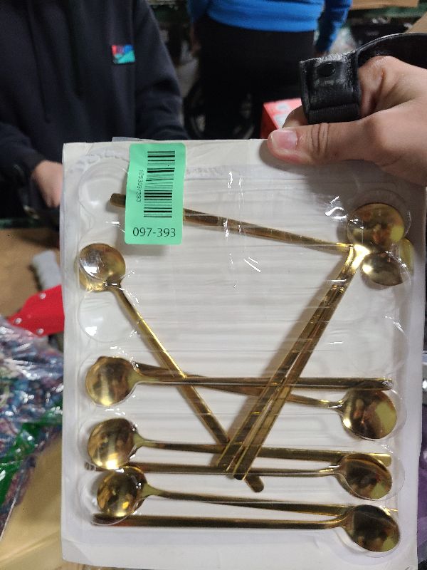 Photo 1 of 12 Pcs Coffee Spoons Set, 6.7" Gold Tea Spoons Long Handle, Gold Small Teaspoons, Stainless Steel Espresso Spoon, Long Spoon for Stirring, Coffee Bar Accessories