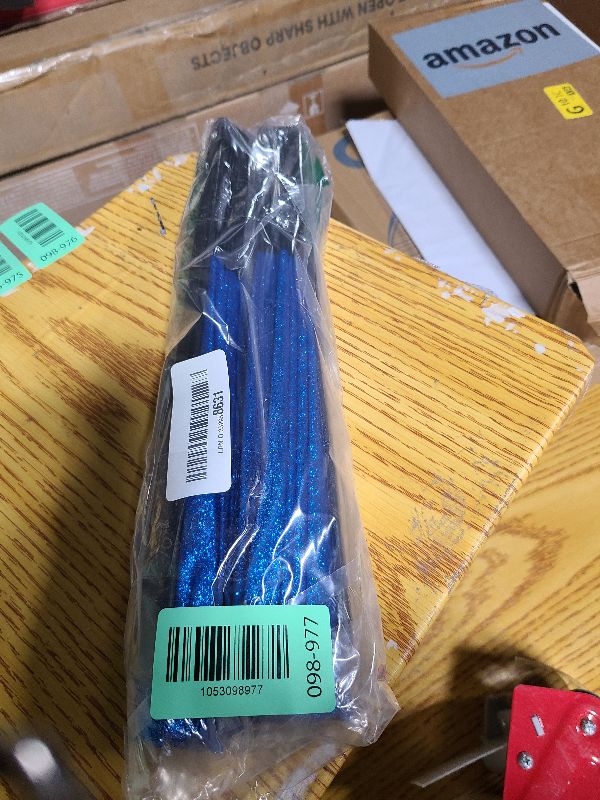 Photo 1 of 2 PCS Boots on The Ground Fan, Clap Fans for Line Dancing, 13" Glitter Large Rave Fans,Folding Clack Handheld Foldable Hand Fan for Dance, EDM Music Festivals & Parties(Royal Blue)