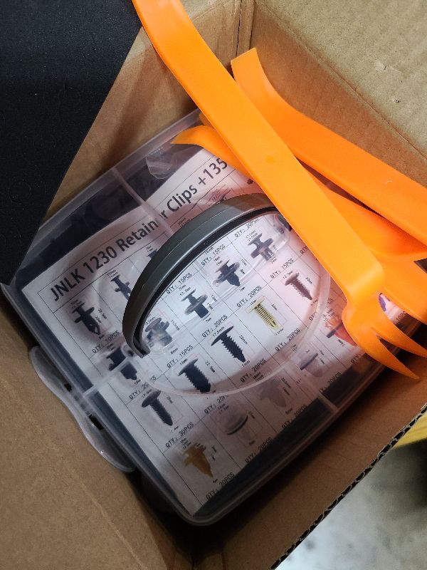 Photo 1 of 1365Pcs Car Push Retainer Clips Body Clips Plastic Fasteners Kit Fender Rivet Clips 44 Most Popular Sizes Nylon Auto Push Pin Rivets Set for Toyota GM Ford Honda Acura Chrysler,red