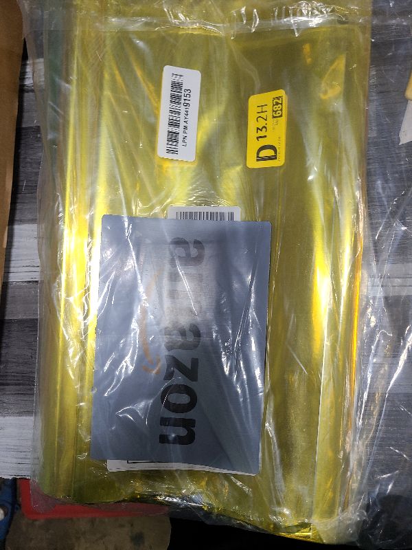 Photo 1 of 12Pack Gold Foil Plastic Tablecloth,Rectangular Shiny Table Cloth Metallic Disposable Party Table Cover for Graduation Wedding Birthday Baby Shower Anniversary New Year Party Decorations,54x108 inch