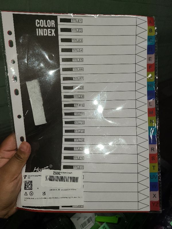 Photo 1 of 21 Tab A-Z Binder Dividers, 3 Ring Plastic Binder Dividers with Tabs Multicolor Alphabet Dividers for 2/3/4/11 Ring Binders, Letter Size (8.2×11.6 Inch)