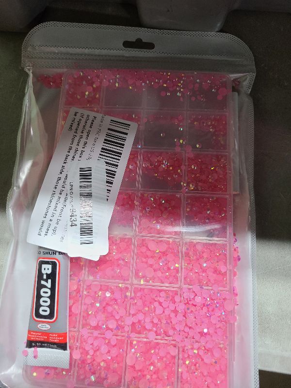 Photo 1 of 22000pcs Resin Flatback Rhinestones for Crafting, Jelly Pink AB 2mm 3mm 4mm 5mm 6mm Beads, Non-Hotfix SS8 SS10 SS16 SS20 SS30 Gems for Bedazzling Kit with B7000 for DIY Art Crafts Decoration