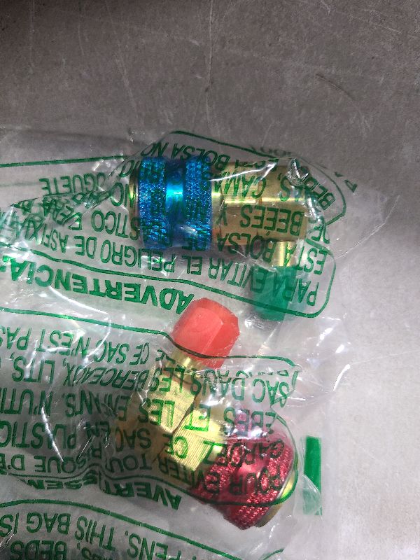 Photo 1 of 134a Quick Coupler, AC R134a Adapter Fittings Quick Connector, 1/4" SAE Male Flare High/Low A/C Freon Manifold Gauge Hose Conversion Kit