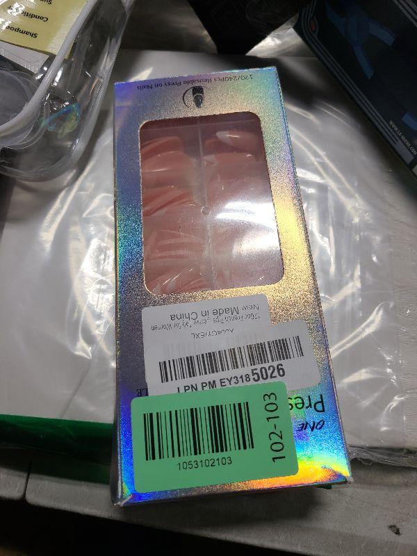 Photo 1 of 120 Pcs French Tips Press on Nails Medium Almond Fake Nails White Tips False Nails Full Cover Acrylic Glue on Nail Nude Stick on Nail Press ons Fingernail & Adhesive Tab for Women Manicure