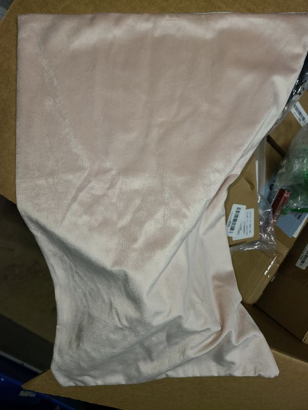 Photo 1 of  Super Soft Throw Pillow Covers Rectangle Solid Velvet Pillowcase for Bed Couch Sofa Bench, 12 x 20 inch (30 x 50 cm), Pink