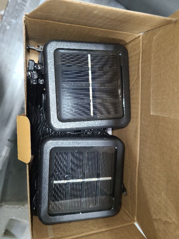 Photo 1 of 2 Pack 200 LED Solar Halloween Lights Outdoor Waterproof, Solar String Lights for Outside, Solar Tree Light with 8 Lighting Modes for Xmas Party Garden Yard Halloween Decorations (Orange and Purple)