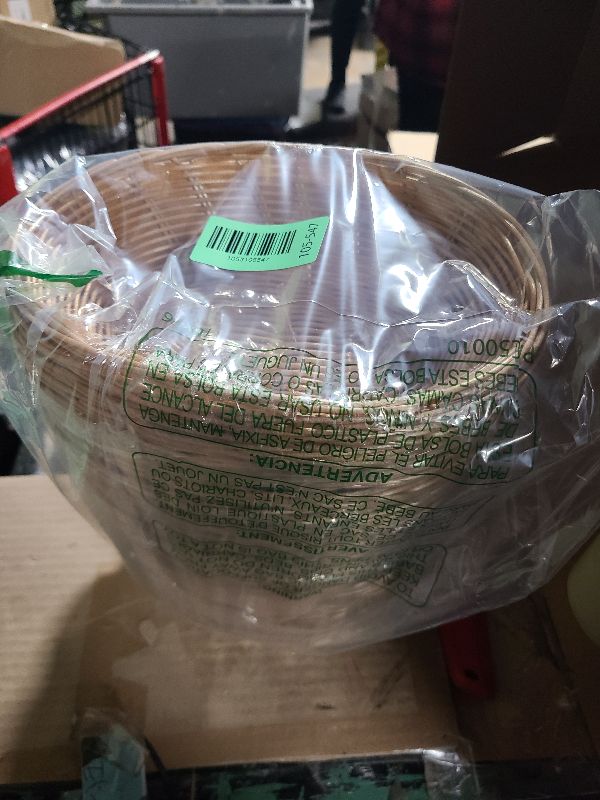 Photo 1 of 25 Pack Oval Poly Wicker Basket, 9 x 6 x 2.6 Inch Poly Wicker Bread Baskets, Medium Size Gift Baskets for Kitchen, Christmas Gifts, Centerpiece Display, Storing Bread, Fruits, Vegetables, by GNIEMCKIN