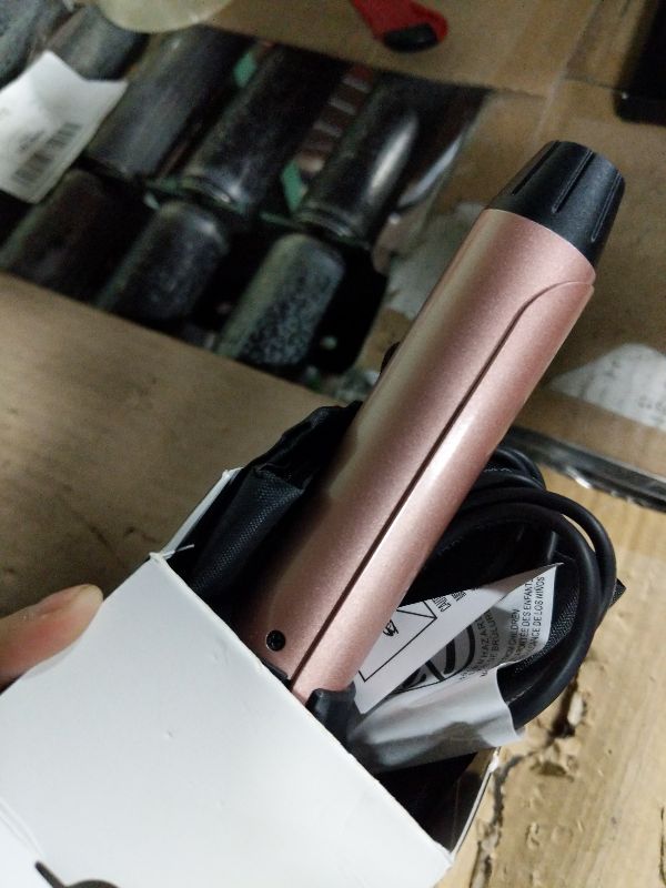 Photo 1 of 1 Inch Dual Voltage Ceramic Curling Iron with Keratin & Argan Oil, Mini Hair Curler, Travel Size with Storage Bag