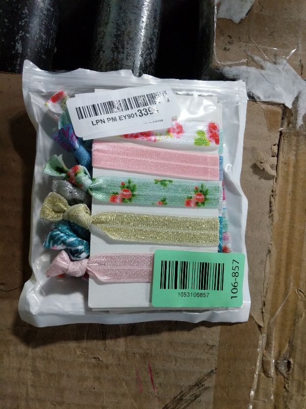 Photo 1 of 20 Pcs Elastic Hair Ties, Ulbemoll No Crease Ribbons Ouchless Ponytail Holders Elastic Hair Bands Hair Ropes Colorful Party Bracelets Hair Accessories for Girls and Women (Flowers)