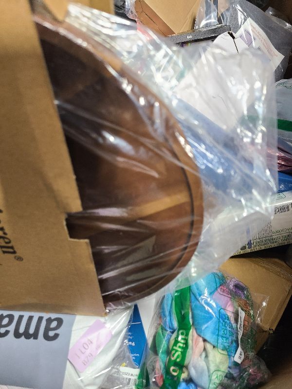 Photo 1 of 12 Inch Round Acacia Wood Serving Tray Food Charcuterie Board Decorative Tray for Kitchen Counter Bathroom Trays Home Decor Large Wooden Platter Circle Trays Coffee Table Tray Lazy Susan Candle Tray