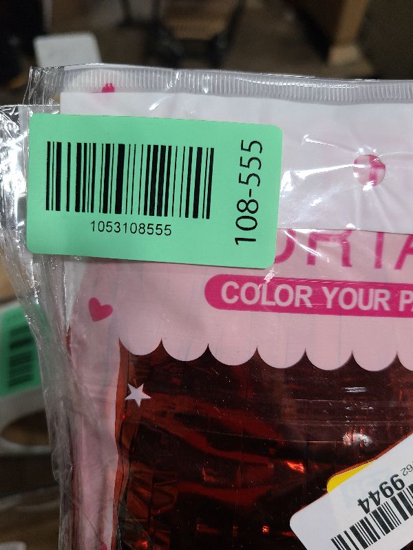 Photo 1 of 2 Pack Foil Curtain Backdrop Red Metallic Tinsel Foil Fringe Curtains Photo Booth Props for Birthday Wedding Engagement Baby Shower Bachelorette Christmas Holiday Celebration Party Decorations