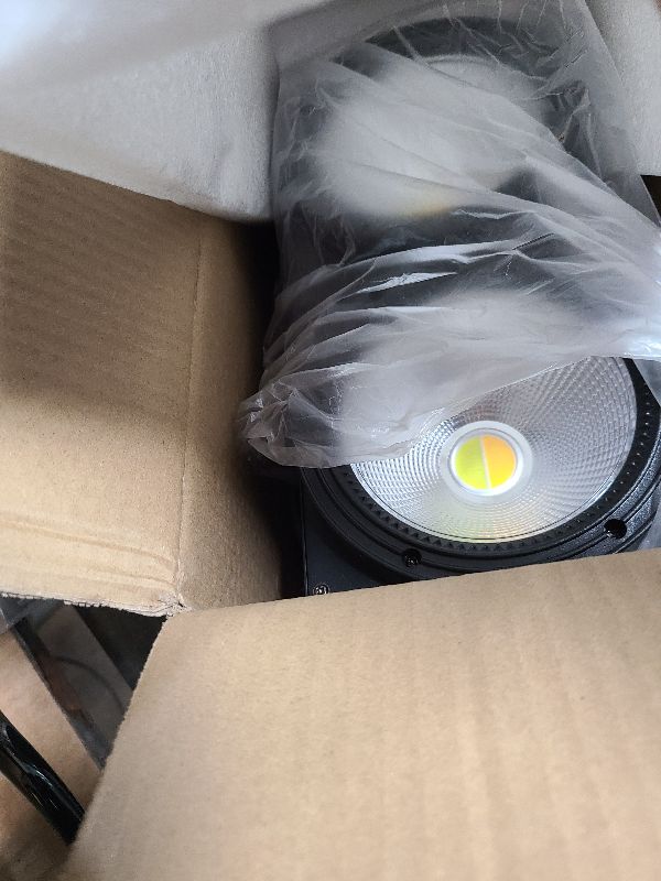 Photo 1 of 200W Blinder Stage Lights, 2-in-1 Warm & Cool White COB Spotlights, LED Par Lights with Auto/Sound/DMX/Master-Slave Audience Light for Events Wedding Theater Church Concert Party 1 Pack