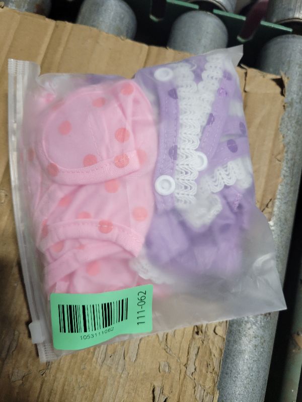 Photo 1 of 2 Pieces Washable Female Diapers with Suspender Comfort Reusable Doggy Diapers Reusable Puppy Sanitary Panties Dog Underwear Diaper for Small Girl Dogs in Period Heat (Pink&Purple,XL)