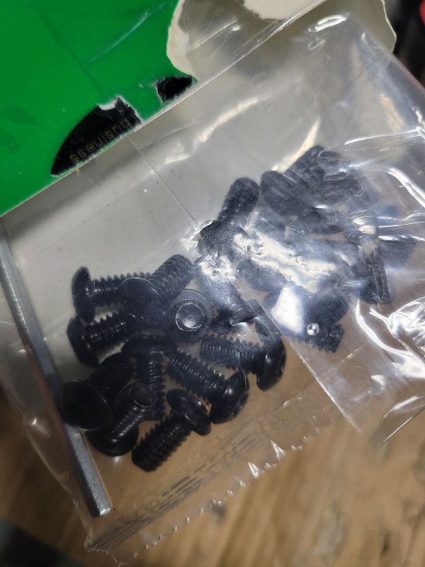 Photo 1 of 1/4-20 x 1/2" Button Head Socket Cap Bolts Screws, 20Pcs 304 Stainless Steel 18-8, Allen Hex Drive, Black Oxide by SG TZH(with Hex Spanner)