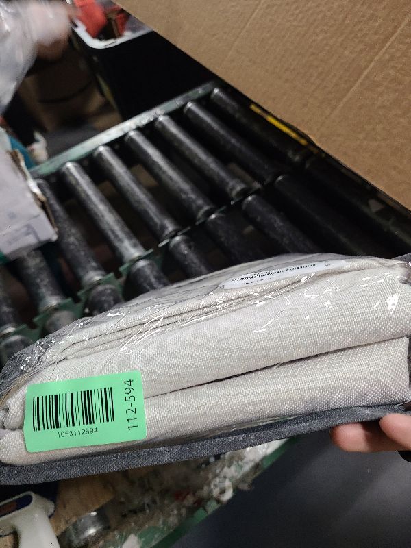 Photo 1 of 100% Blackout Shield Linen Blackout Curtains for Bedroom 96 Inches Long, Back Tab/Rod Pocket Living Room Drapes, Thermal Insulated Blackout Curtains 2 Panels Set, 50" W x 96" L, Beige