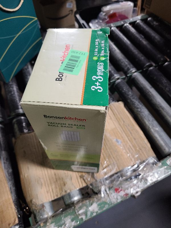 Photo 1 of [2025 Upgraded] Bonsenkitchen 3 Rolls 11" x 16' + 3 Rolls 8" x 16' Vacuum Sealer Bags for Food with a Color Box, Easy to Store, Commercial Grade, BPA Free, Great for Food Storage or Sous Vide, VB22