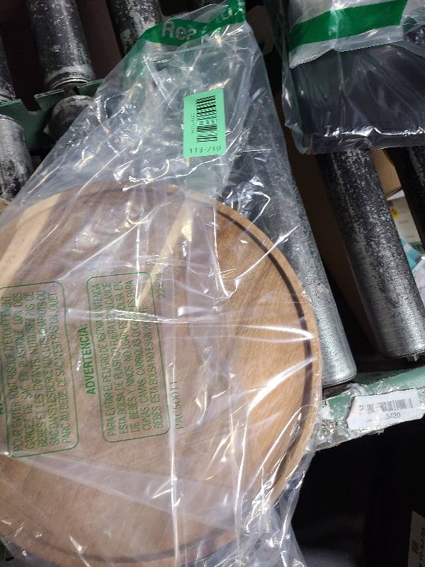 Photo 1 of 11.5 Inches Candle Holder Tray Home Decor, Round Wood Tray for Coffee Table, Small Wooden Serving Decorative Trays for Home