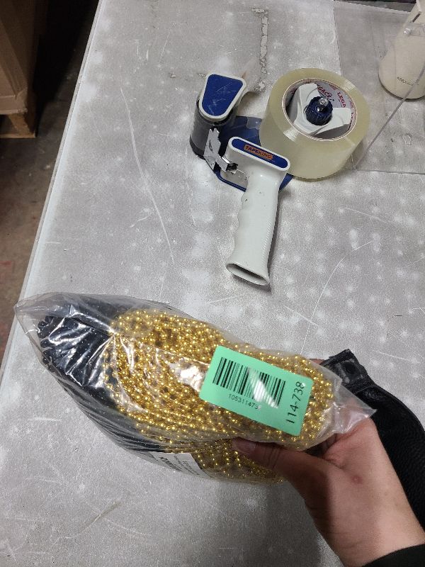 Photo 1 of 100 PCS New Years Beads Bulk, 33" Mardi Gras Beads Necklaces, Congrats Grad Beads Necklaces, Blackgold Parade Throw Supplies Graduations Party Beads Party Accessories Set Favors