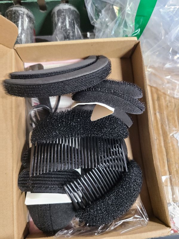 Photo 1 of 16 Pieces Hair Bump Sponge, Padding Volume Insert Tools, Simple Braid Tools, Bases up Combs, Hair Styling Accessories for Girls & Women