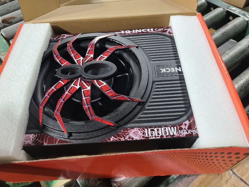 Photo 1 of 1600W 10" Slim Under Seat Subwoofers with Built-in Amp | LED Ambient Light, Deep Bass, Individual Controls (LPF/Gain/Bass Boost), High Output Distortion-Free Audio, Suitable for All Vehicle Models