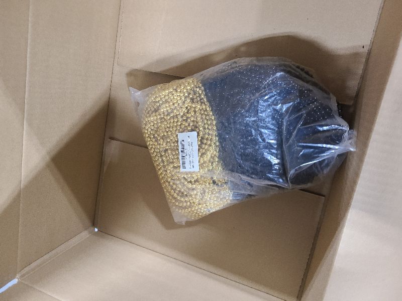 Photo 1 of 100 PCS New Years Beads Bulk, 33" Mardi Gras Beads Necklaces, Congrats Grad Beads Necklaces, Blackgold Parade Throw Supplies Graduations Party Beads Party Accessories Set Favors