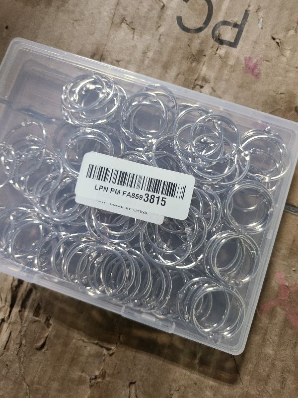Photo 1 of 125 Pack Loose Leaf Binder Rings, 1 inch Small Binder Rings, Index Card Rings, Metal Nickel Plated Book Rings for School, Home, Office - Silver