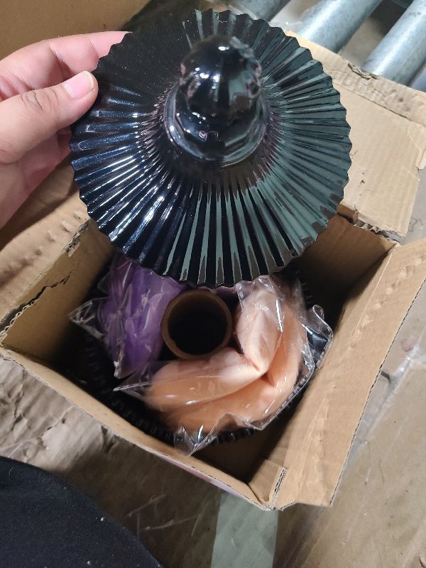 Photo 1 of 2 Pack Extra Large 5.2" Beige & Purple Powder Puffs and 5.3" Glass Container – Oversized Soft Body & Face Large Powder Puff Dusting Powder Jar Holder Case(Black Glass)