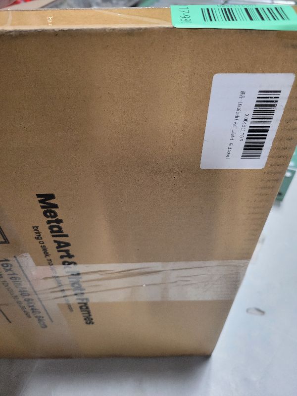 Photo 1 of 16x16 inch Metal Picture Frame - Thin Aluminum Square Photo Frames with 12x12 Removable Mat - High Definition Plexiglass - Vertical and Horizontal Display - Wall Hook Hanging Hardware Included - Gold