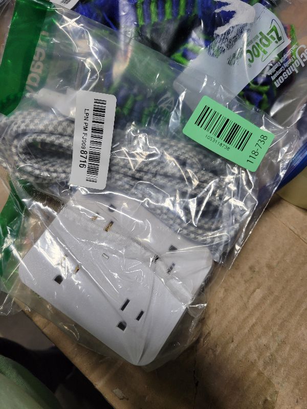 Photo 1 of 10 Ft Surge Protector Power Strip, HANYCONY Extension Cord with 8 AC Outlets 4 USB (2 USB C) Ports, Flat Plug, Wall Mount Desk USB Charging Station for Home