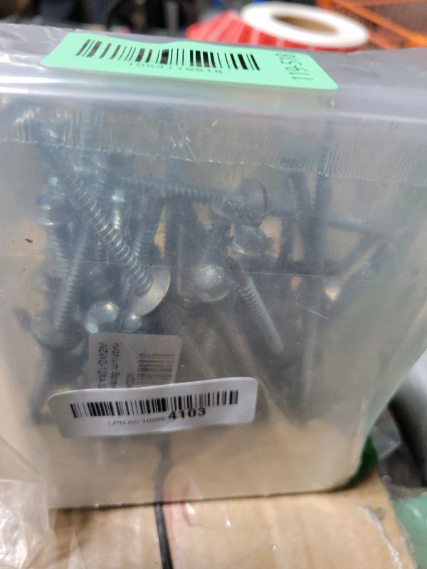 Photo 1 of #12 x 4 (50 PCS) Metal Roofing Screws with Rubber Washer, Hex Head Self Tapping Screws for Metal, Self Drilling Sheet Metal Screw, Hex Bit Socket Included