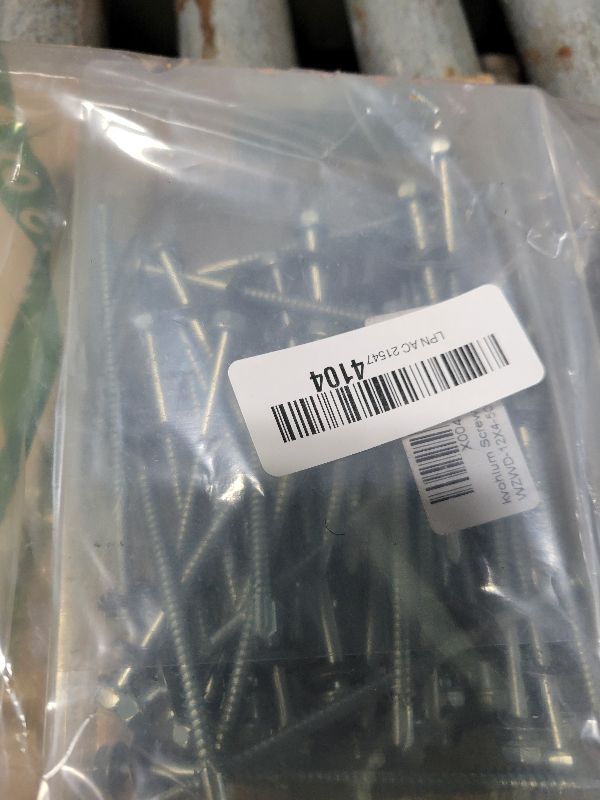 Photo 1 of #12 x 4 (50 PCS) Metal Roofing Screws with Rubber Washer, Hex Head Self Tapping Screws for Metal, Self Drilling Sheet Metal Screw, Hex Bit Socket Included