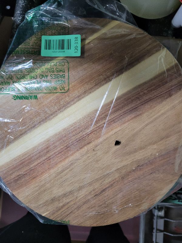 Photo 1 of 11.5 Inches Candle Holder Tray Home Decor, Round Wood Tray for Coffee Table, Small Wooden Serving Decorative Trays for Home