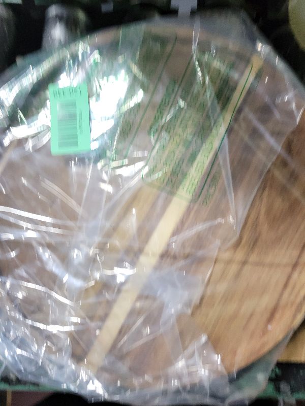 Photo 1 of 11.5 Inches Candle Holder Tray Home Decor, Round Wood Tray for Coffee Table, Small Wooden Serving Decorative Trays for Home