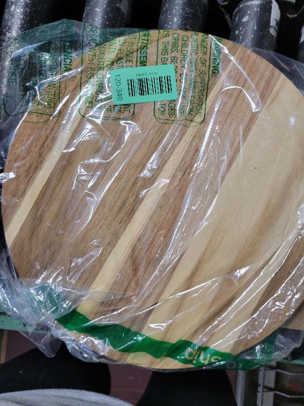 Photo 1 of 11.5 Inches Candle Holder Tray Home Decor, Round Wood Tray for Coffee Table, Small Wooden Serving Decorative Trays for Home