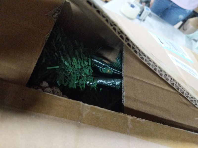 Photo 1 of 2 Pack 24" Lighted Christmas Tree Outdoor Urn Filler with Timer 8 Modes Warm White & Multi-Color Change Lights Snowy Pinecone Berries Tripod Stake Xmas Trees Planter Filler Christmas Decor Yard Porch