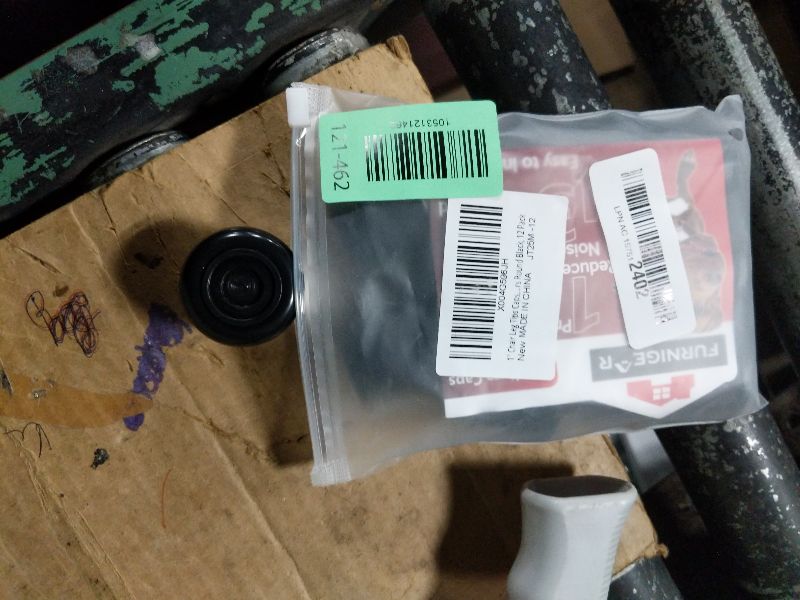 Photo 1 of 1" Rubber Chair Leg Tips Caps, Chair Leg Floor Protectors Rubber Feet Covers Non Slip Reduce Noise for Furniture Stool Chair Legs Caps Folding Metal Replacement, Round Black 12 Pack