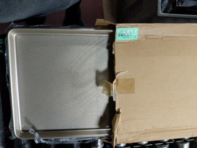 Photo 1 of 2 Pack Half Sheet Baking Pans,Commercial Quality Baking Sheet Pan Set,Carbon Steel Cooking Pans, Non Stick Baking Sheet for Oven,Large Thick Cookie Tray Pans for Baking?17.5 * 11.8 * 1inch?