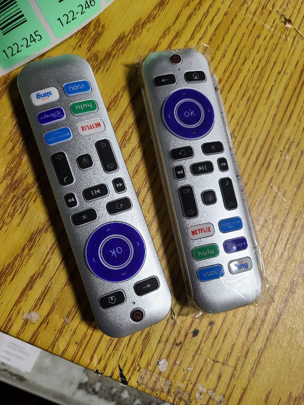 Photo 1 of 2 Pack Backlit Remote Control Only for Roku TV, Fit for TCL/Onn/Hisense/Element/Sharp/Philips/Westinghouse/Insignia/JVC/RCA/Hitachi/Sanyo Roku Series TVs (Not for Roku Stick and Box)-Silver