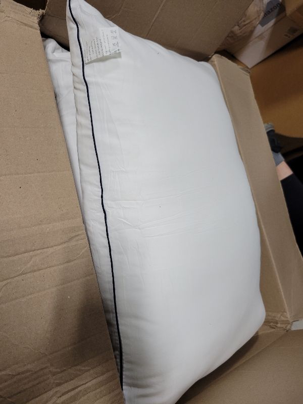 Photo 1 of 2-Pack Jersey Knit Pillow Cases Standard/Queen - Ultra Soft T-Shirt Like White Pillowcases Microfiber Blend - Envelope Closure Queen or Standard Size Set of 2, White