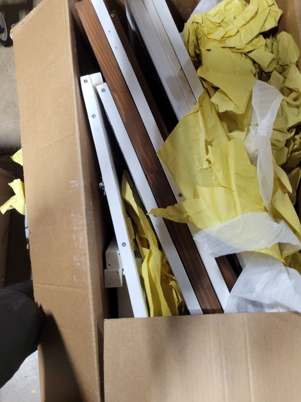 Photo 1 of 2-Story Guinea Pig Cage with Stand, Indoor Wooden Hamster Cage with Ramp, Pull-Out Tray, Hideout & Platform, Acrylic Transparent Small Animal Habitat for Chinchillas, Ferrets, Hedgehogs, Walnut