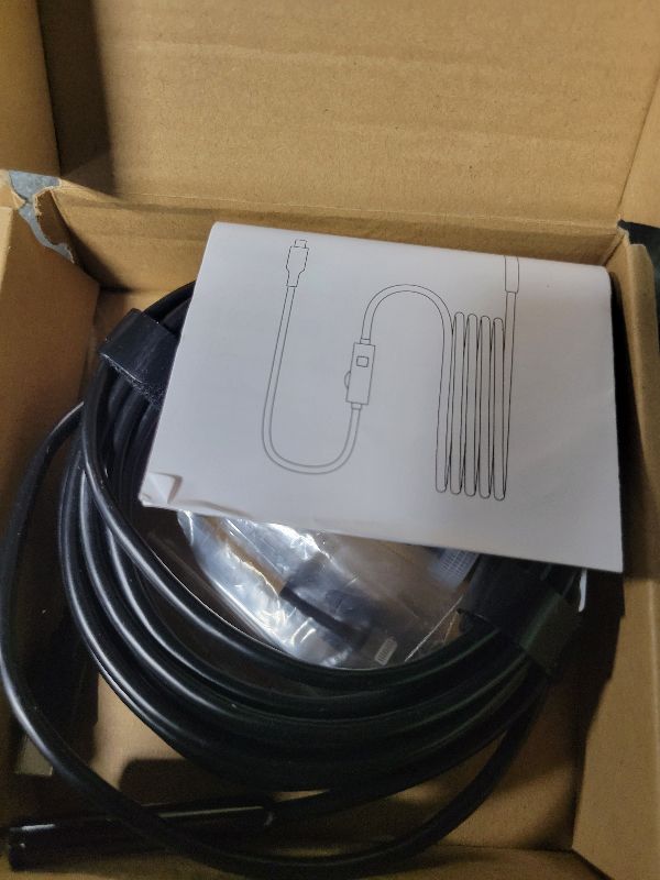 Photo 1 of [Dual-Lens] Endoscope Camera with Light, 1920P HD Borescope with 8+1 Adjustable LED Lights, IP67 Waterproof 16.5FT Semi-Rigid Snake Cord Inspection Camera for iPhone, iPad and Android Phone (Type C)