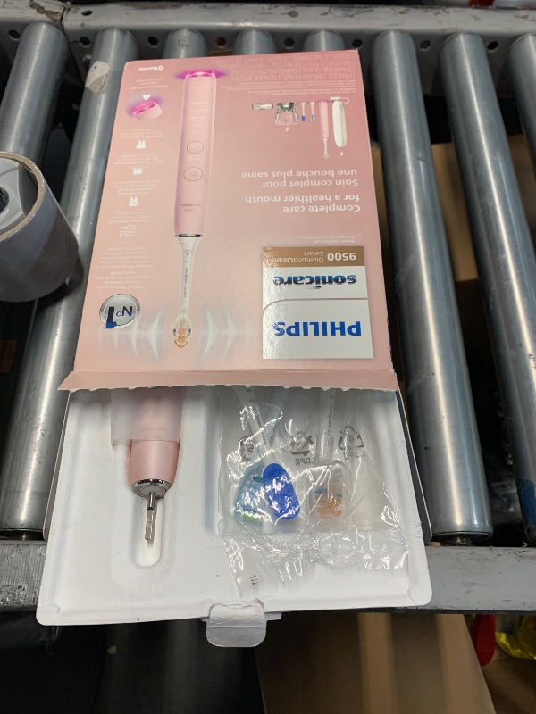 Photo 1 of Philips Sonicare DiamondClean Smart 9500 Electric Toothbrush, Sonic Toothbrush with App, Pressure Sensor, Brush Head Detection, 5 Brushing Modes and 3 Intensity Levels, Pink, Model HX9923/21