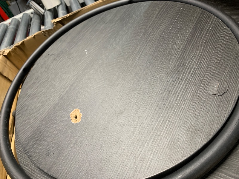 Photo 1 of (missing hardware) VASAGLE Side Table, 2-Tier Round End Table, Nightstand with Steel Frame for Small Spaces, Living Room, Bedroom, Charcoal Gray and Ink Black