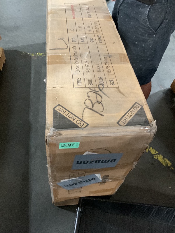 Photo 1 of ********Missing box 1 and 3******* FONTOI L Shaped Sectional Couch with Cup Holders, 97" Sectional Sofa for Living Room Modular Couches with Otttoman for Bedroom, Apartments