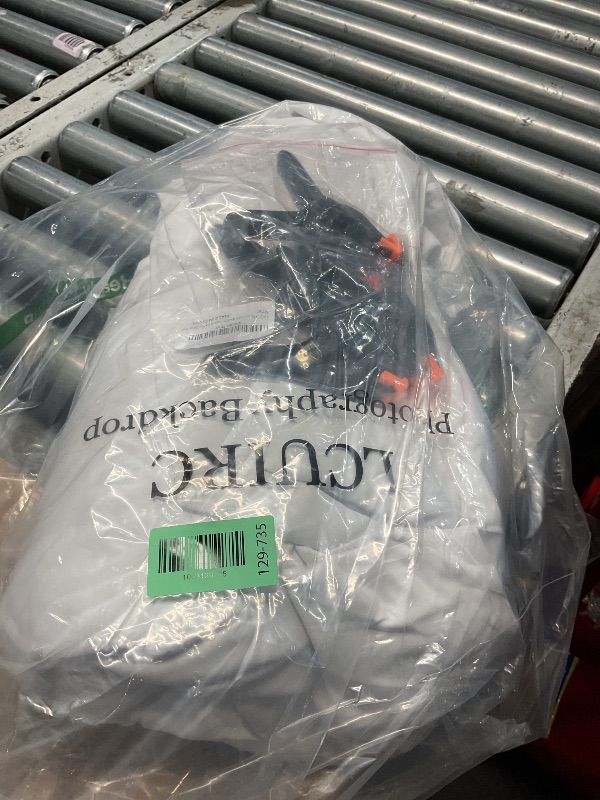 Photo 1 of 10X20ft White Photo Backdrops for Photography, LCUIRC TWO ROD POCKET White Backdrops Curtain for Parties, Polyester White background with 4 Clamps for Product Protrait Photoshoot or Parties Decoration