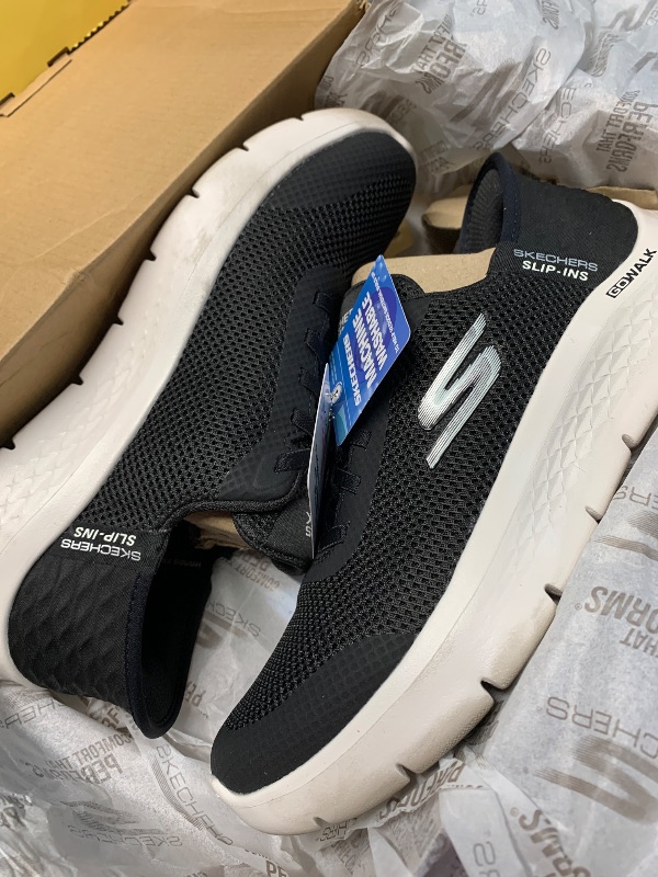 Photo 1 of (see all images) Skechers Women's Go Walk Flex Hands Free Slip-Ins-Grand Entry Sneaker, Black/White, 8