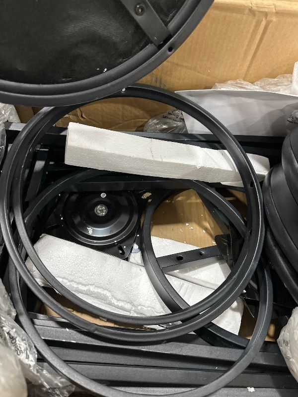 Photo 1 of ***STOCK PHOTO REFERENCE ONLY***Giantex Bar Stools Set of 2, 29" Bar Height Bar Stools w/ 360° Swivel Round Seat & Footrest, Rubber Wood Frame, Upholstered PU Leather Backless Barstools for Kitchen, Dining Room, Pub, Brown